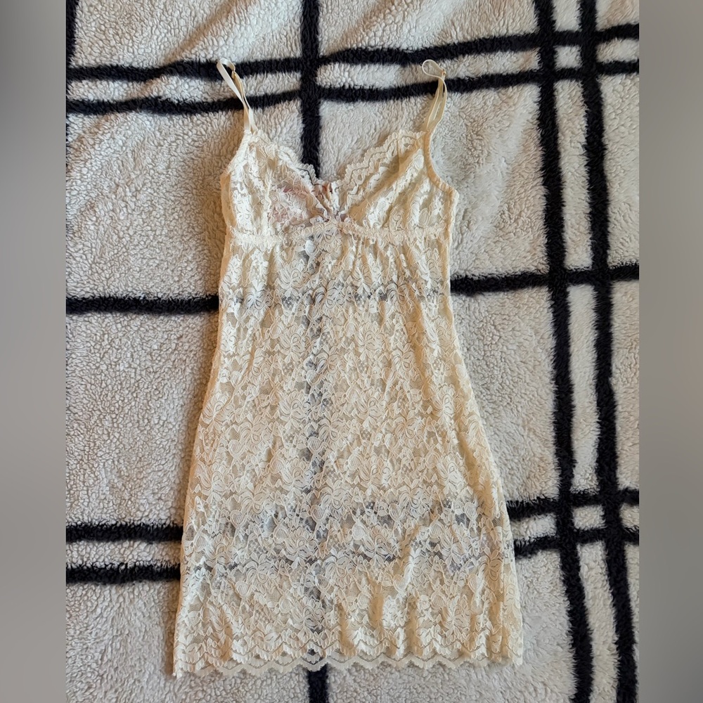 Edikted Melia Sheer Lace Mini Dress